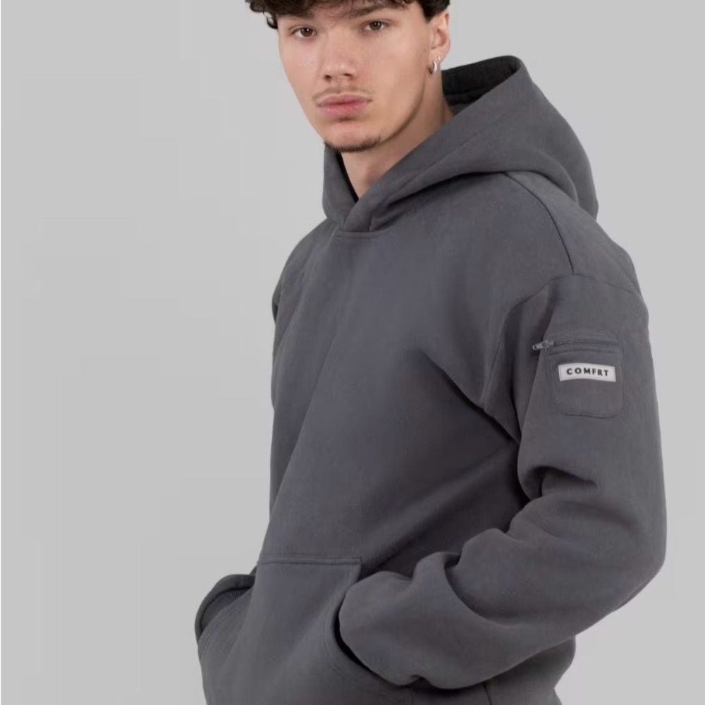 Comfrt Travel Essentials Hoodie- Steel Gray